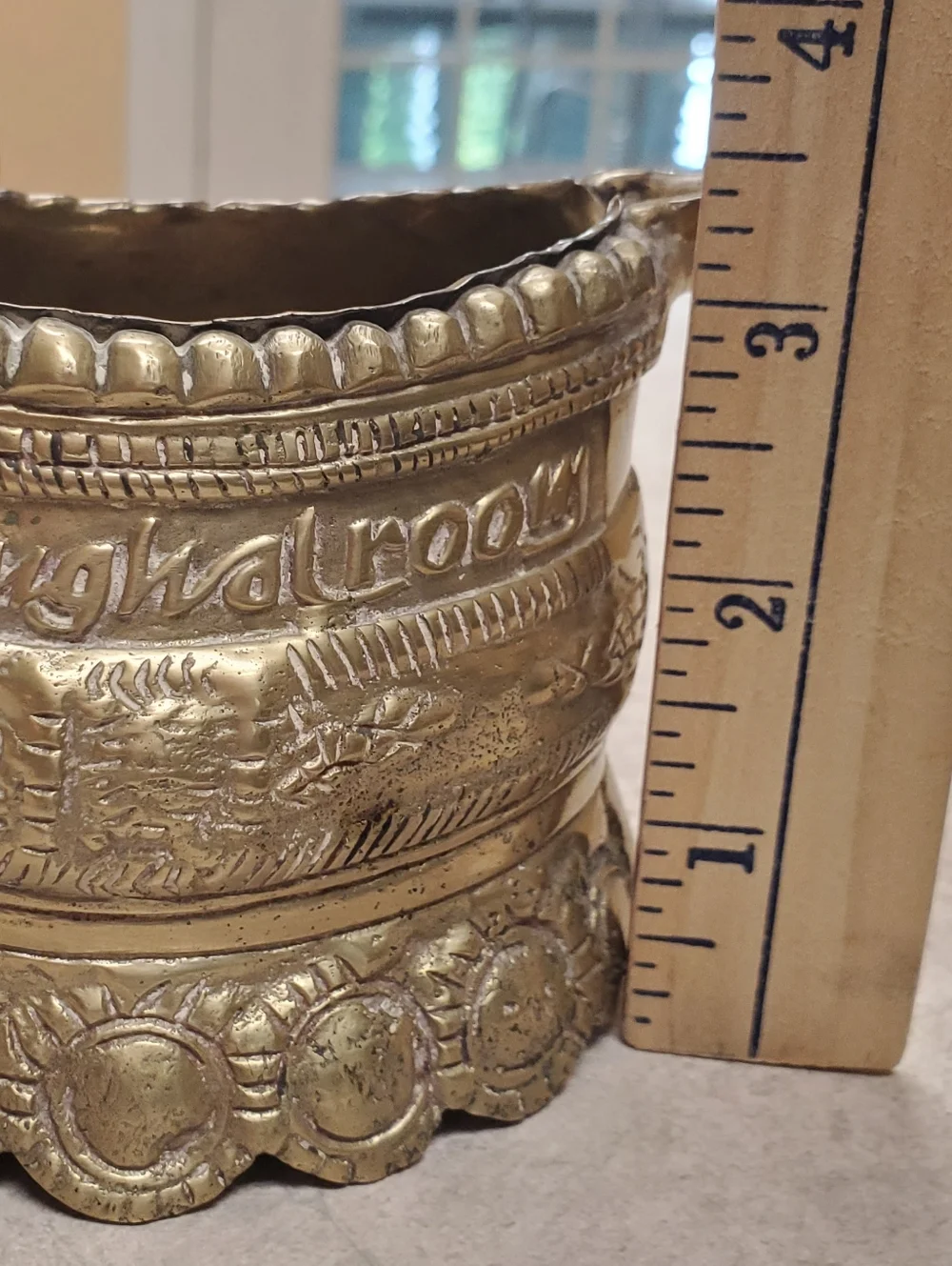 Antique Brass Fine Quality Ash Tray Bowl - Hand Crafted Indian Vintage